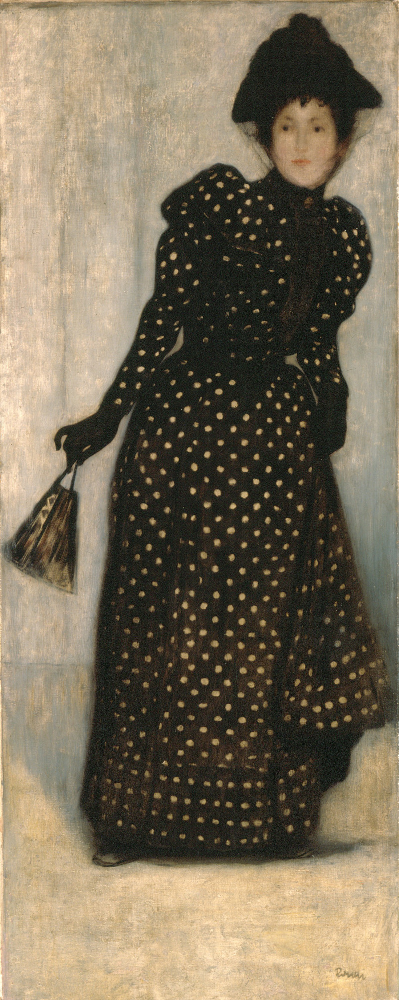 Rippl-Rónai József - Pöttyös ruhás nő, 1892