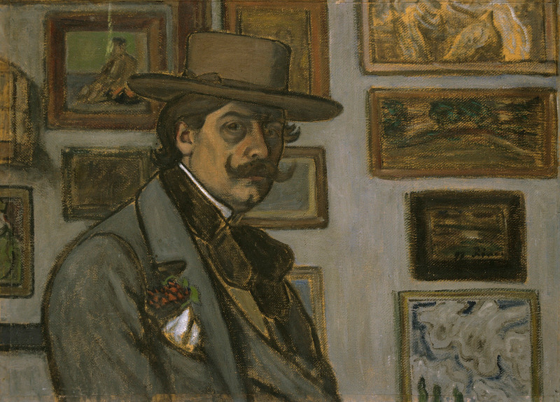 Ripll-Rónai József - Önarckép barna kalapban, 1897