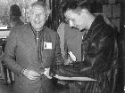 John Halas az 1991-es Annecy-i Animációs Filmfesztiválon Patrovits Tamással.