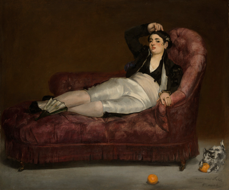 Édouard Manet Fekvő nő spanyol ruhában yale