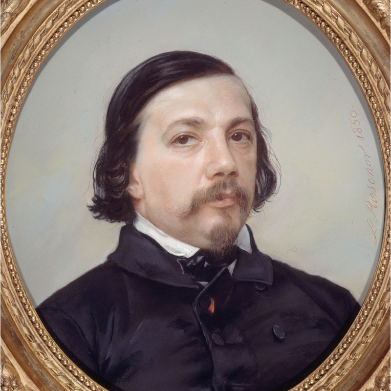 Louis Antoine Léon RIESENER (1808-1878).  Théophile Gautier (1811-1871). Pastel, 1850. Paris,