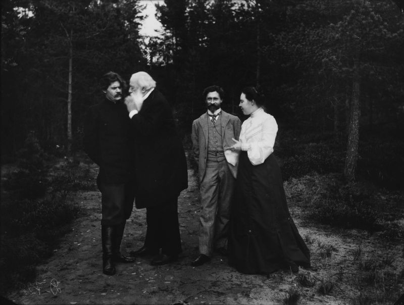Maxim Gorkij, Vladimir Stasov, Ilja Repin, Natalia Nordman-Severova kert