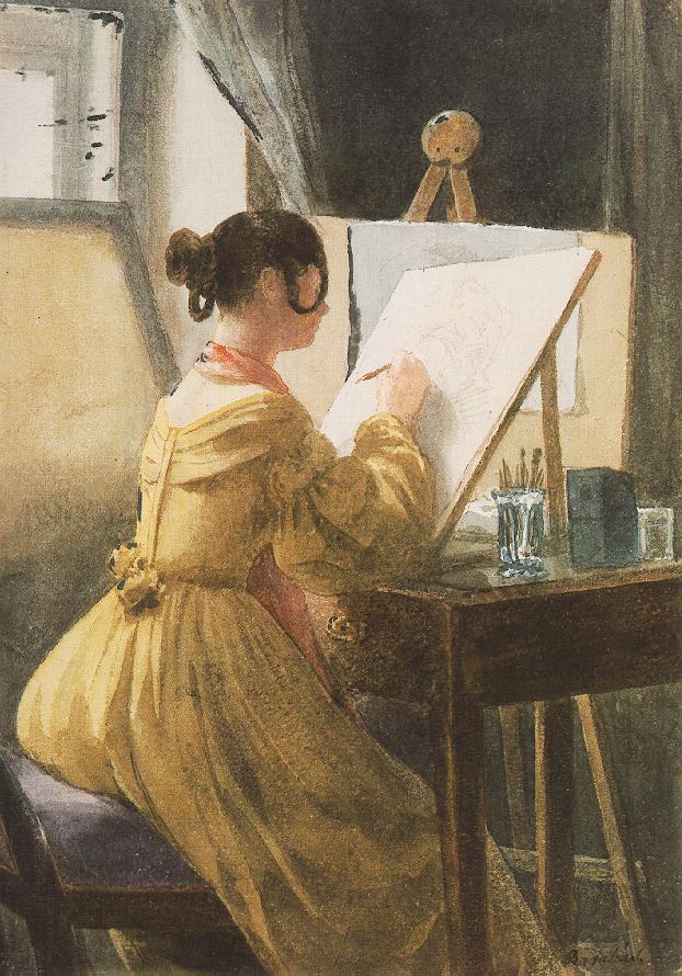 Műteremben (Bethlen Farkasné, Teleki Róza), 1838