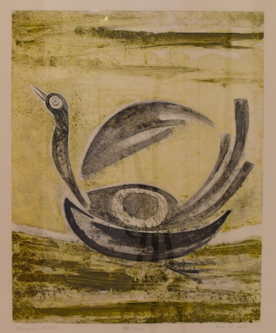 Françoise Gilot: Esthajnal madár (1982 - 76x56cm - monotípia)
